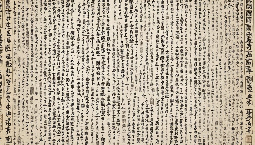 Ancient Chinese script complexity