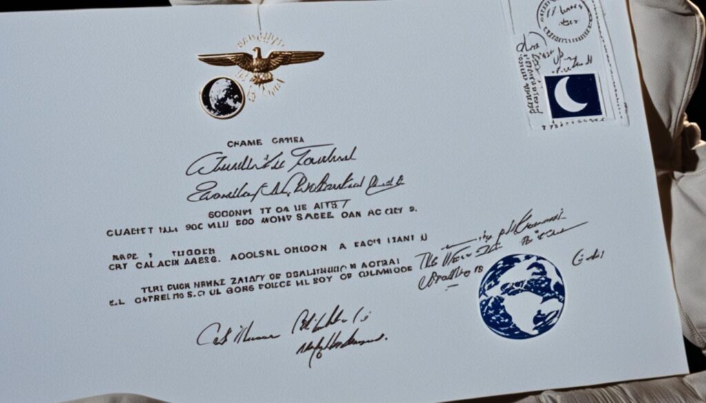 Apollo 11 crew signed envelopes as autograph insurance