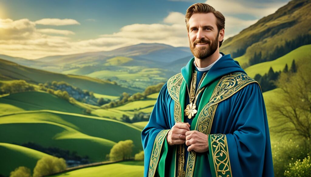 Blue garments of St. Patrick