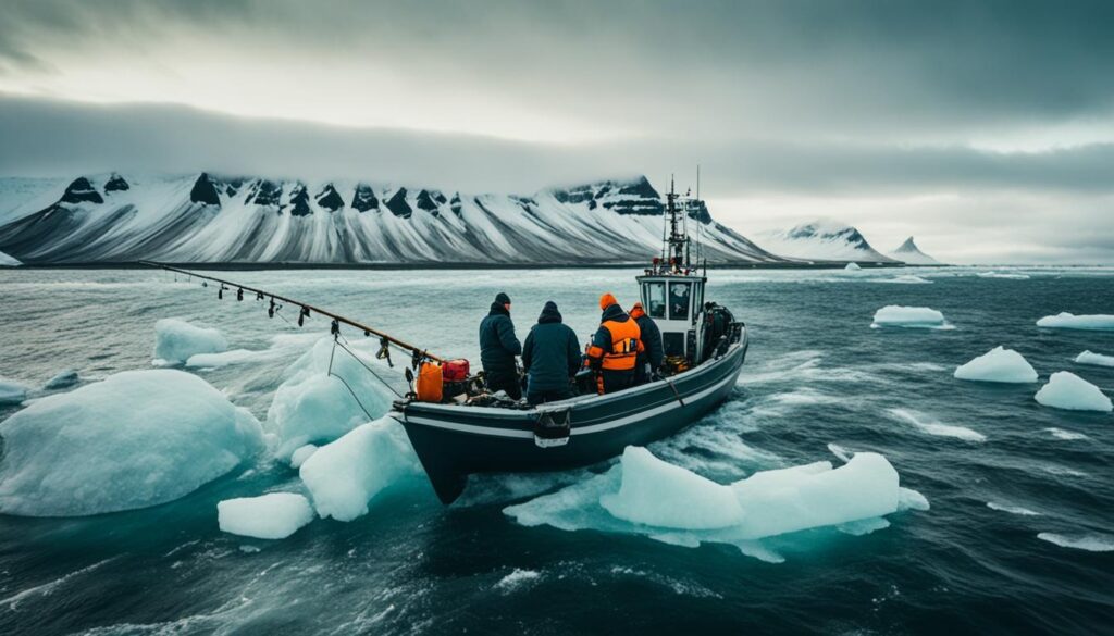 Cod fishing in Iceland