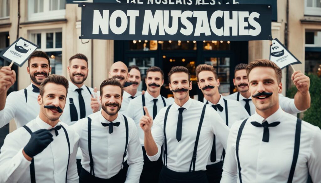 French waiters protesting grooming policies