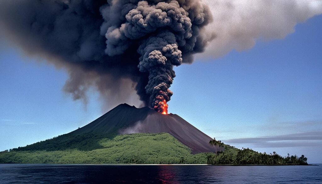 Krakatau volcanic eruption