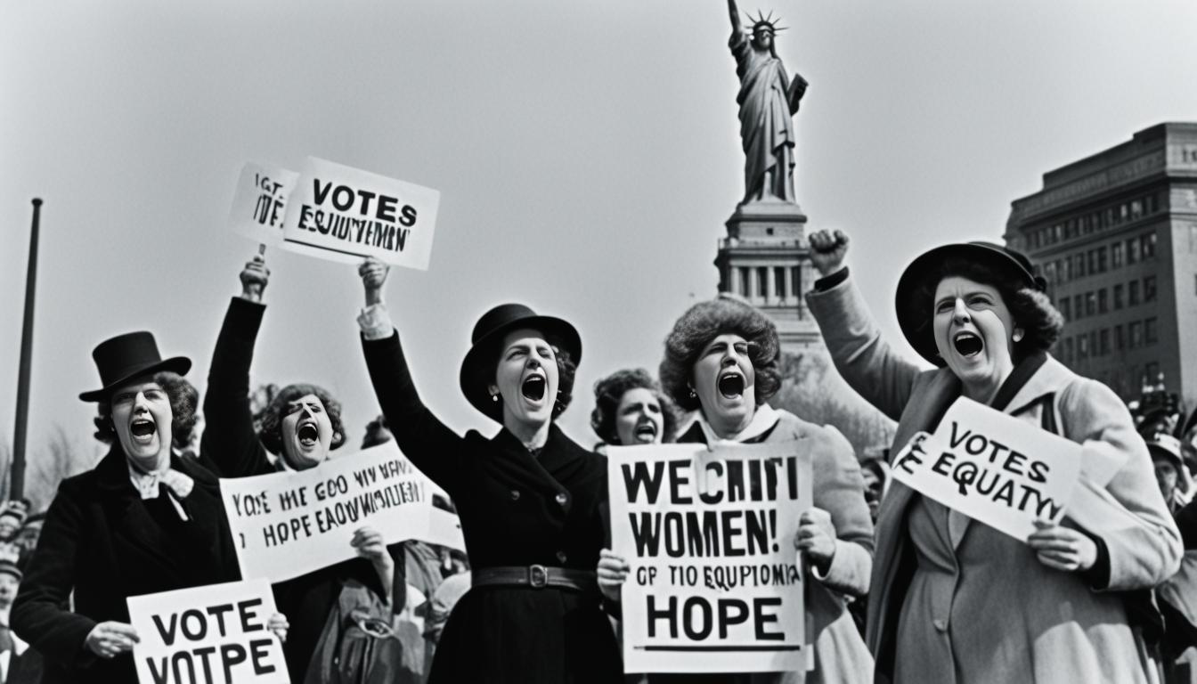 Suffragists Protested Against the Statue of Liberty