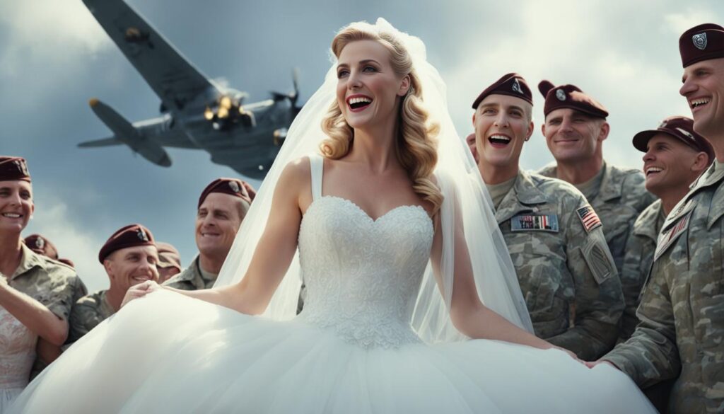 WWII parachute wedding dresses