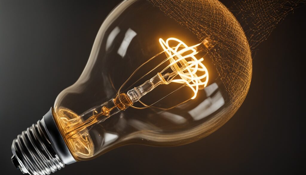 incandescent light bulb with carbon filament