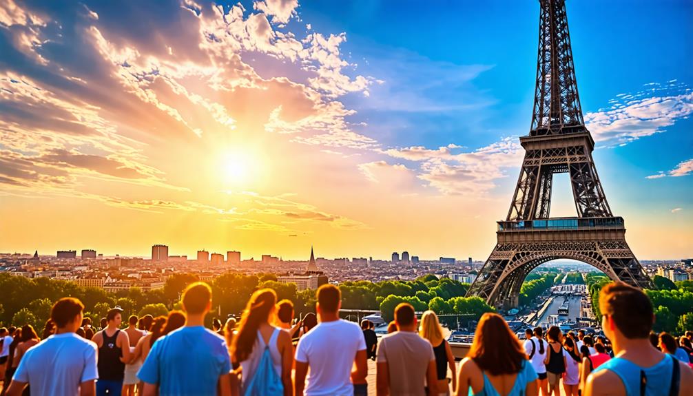 eiffel tower expands summer heat