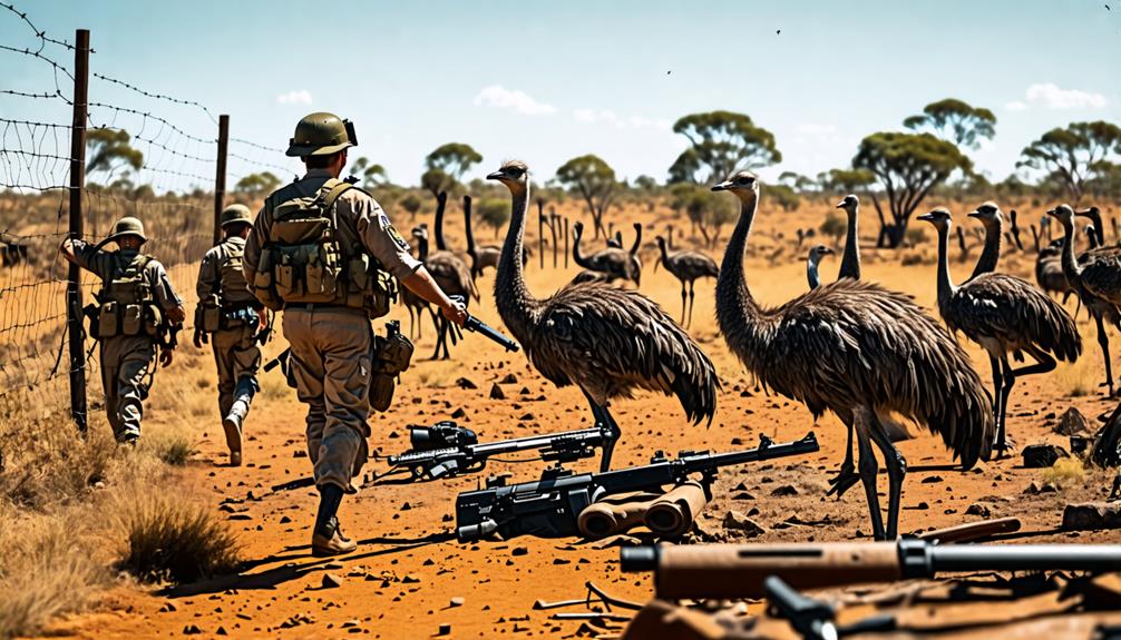 emus defeat military tactics