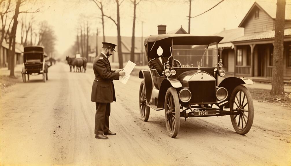 first speeding ticket issued