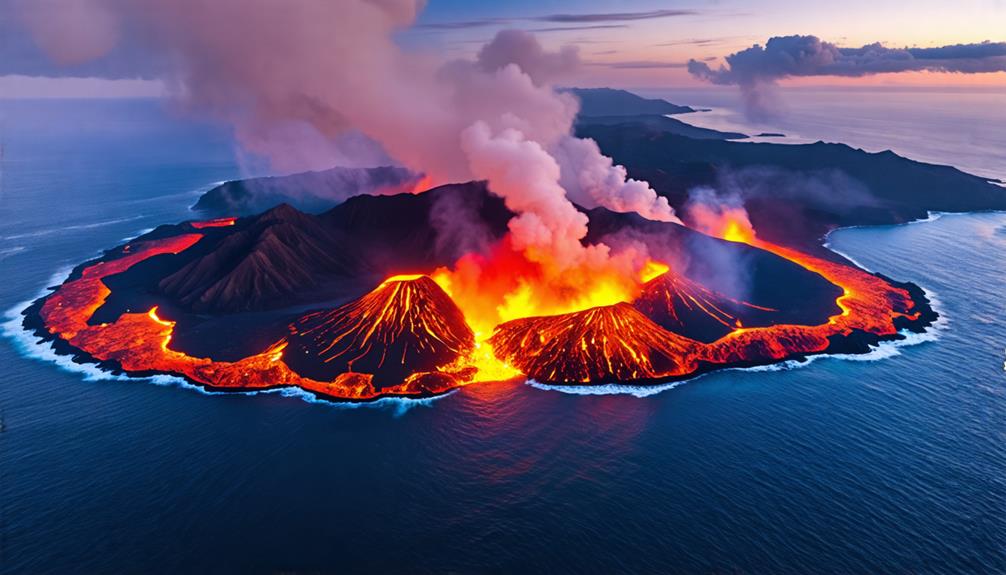 majority of volcanoes located