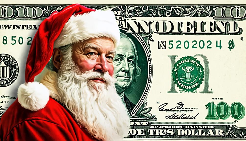 santa claus on currency